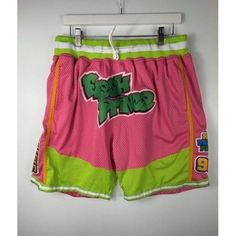 Headgear Classics Fresh Prince Basketball Shorts Mens XL Neon Pink Retro Y2K